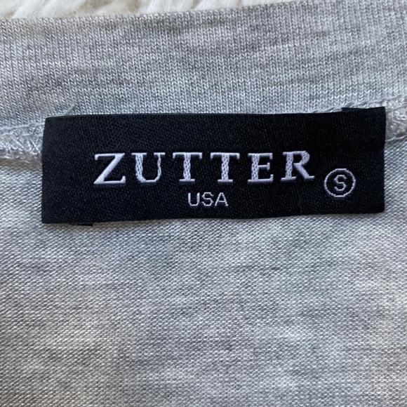 Zutter USA V-neck SS Tee 💗 Gray - Picture 10 of 12